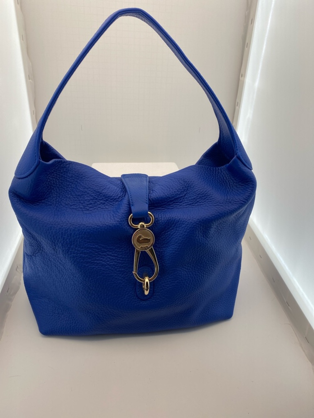 Dooney & Bourke Cobalt Blue Pebbled Leather Shoulder Bag